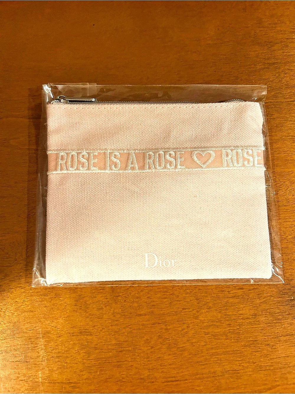 Dior Rose Cosmetic Pouch Pink (New)
